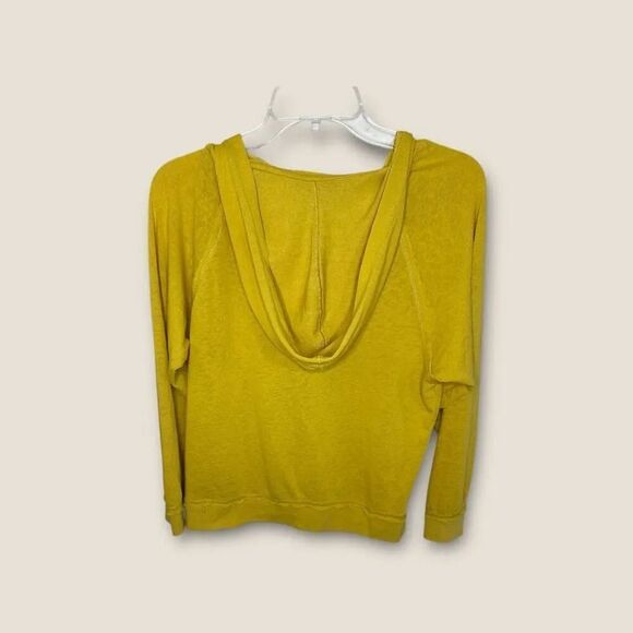 Zyia Active Yellow V Neck Hoodie Size Small - Picture 2 of 7